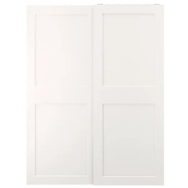 Шкаф Ikea Pax/Grimo 150 x 66см x 201 / ДСП / Белый photo 2