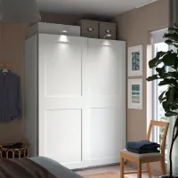 Dulap Ikea Pax/Grimo 150 x 66 x 201 / DSP / Alb photo 3