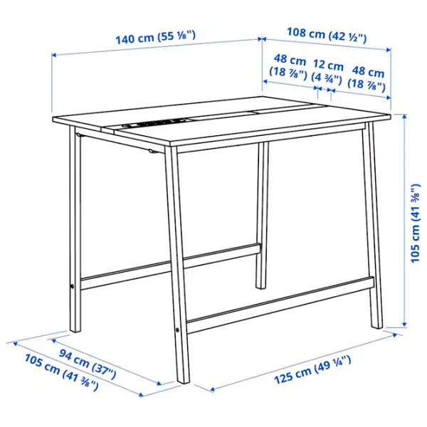 Masă de birou Ikea Mittzon PAL/ Beige photo 5