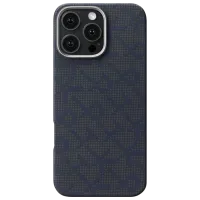 Чехол для смартфона Apple iPhone 16 Pro Max Pitaka / MagSafe Back / PC / Синий Черный