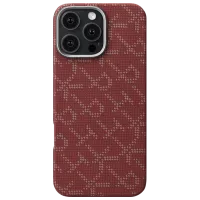 Чехол для смартфона Apple iPhone 16 Pro Pitaka / MagSafe Back / PC / Золотой Красный