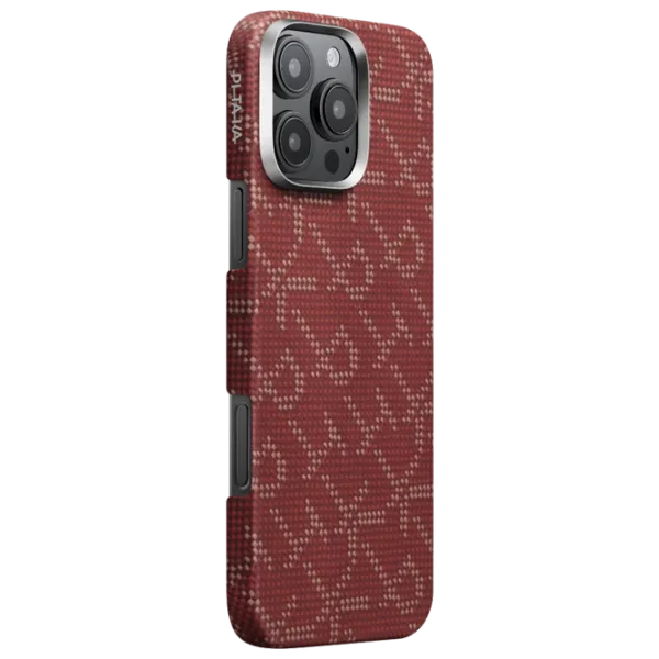 Husă pentru smartphone Apple iPhone 16 Pro Pitaka / MagSafe Back / PC / Gold Red photo 2