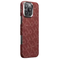 Husă pentru smartphone Apple iPhone 16 Pro Pitaka / MagSafe Back / PC / Gold Red photo 2