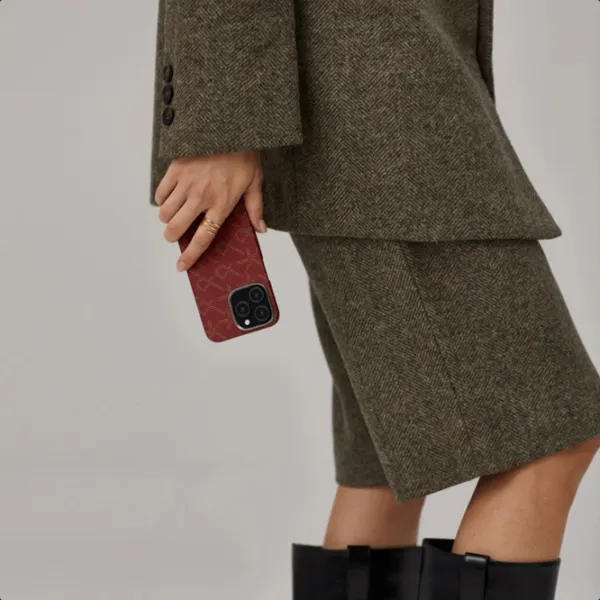 Husă pentru smartphone Apple iPhone 16 Pro Pitaka / MagSafe Back / PC / Gold Red photo 3