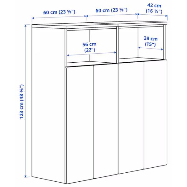 Dulap Ikea Smastad/Platsa 120 x 42 x 123 / DSP / Alb photo 6