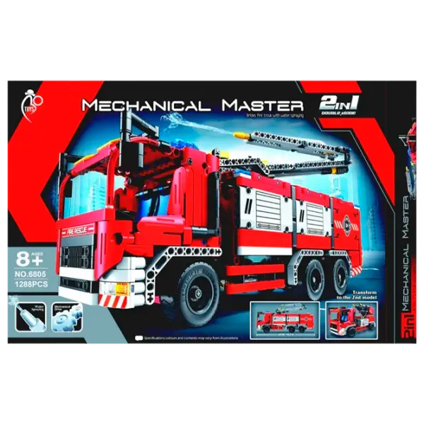 Конструктор XTech Bricks Mini Fire Truck With Water Spraying Транспорт/ Красный photo 1