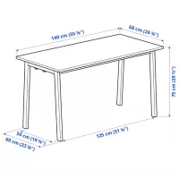 Masă de birou Ikea Mittzon PAL/ White photo 5
