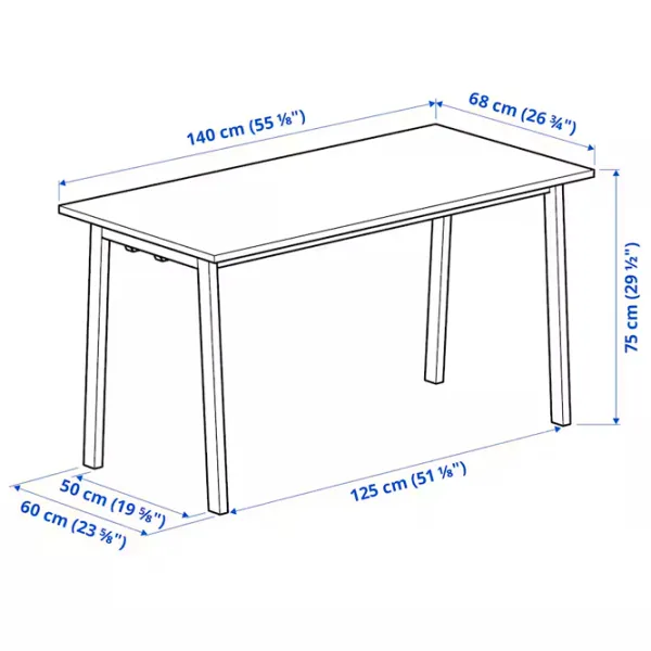 Masă de birou Ikea Mittzon PAL/ White photo 5