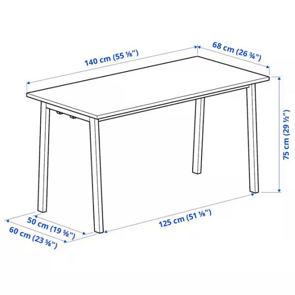Masă de birou Ikea Mittzon PAL/ White photo 5