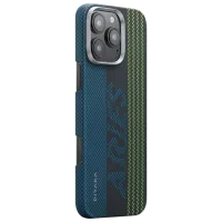 Husă pentru smartphone Apple iPhone 16 Pro Pitaka / MagSafe Back / PC / Green Blue photo 2