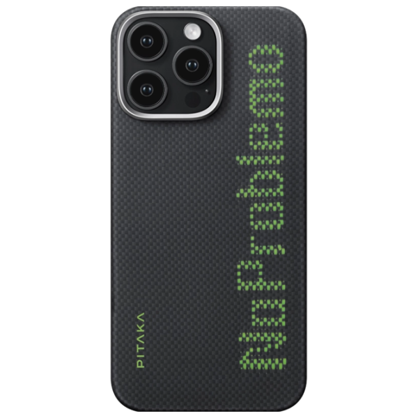 Husă pentru smartphone Apple iPhone 16 Pro Max Pitaka / MagSafe Back / PC / Green Black photo 1