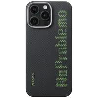 Чехол для смартфона Apple iPhone 16 Pro Max Pitaka / MagSafe Back / PC / Зелёный Черный