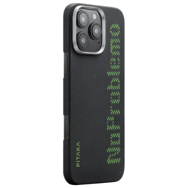 Husă pentru smartphone Apple iPhone 16 Pro Max Pitaka / MagSafe Back / PC / Green Black photo 2