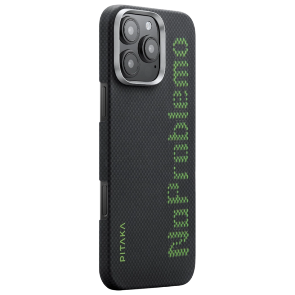 Husă pentru smartphone Apple iPhone 16 Pro Max Pitaka / MagSafe Back / PC / Green Black photo 2