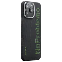 Husă pentru smartphone Apple iPhone 16 Pro Max Pitaka / MagSafe Back / PC / Green Black photo 2