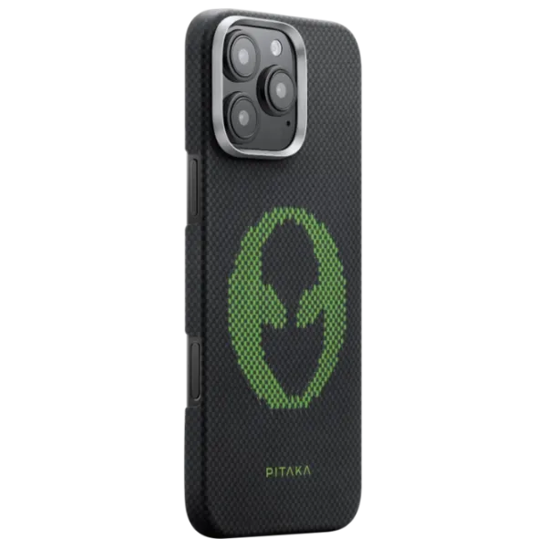Husă pentru smartphone Apple iPhone 16 Pro Max Pitaka / MagSafe Back / PC / Black Green photo 2