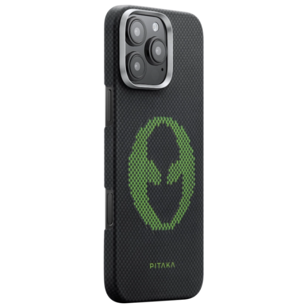 Husă pentru smartphone Apple iPhone 16 Pro Max Pitaka / MagSafe Back / PC / Black Green photo 2
