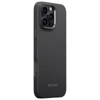 Husă pentru smartphone Apple iPhone 16 Pro Max Pitaka / MagSafe Back / PC / Gray Black photo 2