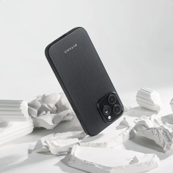 Husă pentru smartphone Apple iPhone 16 Pro Max Pitaka / MagSafe Back / PC / Gray Black photo 6 Husă pentru smartphone Apple iPhone 16 Pro Max Pitaka / MagSafe Back / PC / Gray Black photo 6