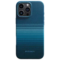 Чехол для смартфона Apple iPhone 16 Pro Max Pitaka / MagSafe Back / PC / Светлый Синий