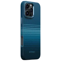 Husă pentru smartphone Apple iPhone 16 Pro Max Pitaka / MagSafe Back / PC / Light Blue photo 2
