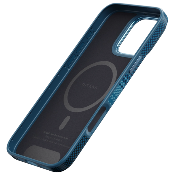Husă pentru smartphone Apple iPhone 16 Pro Max Pitaka / MagSafe Back / PC / Light Blue photo 3