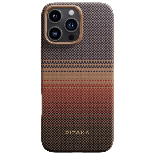 Husă pentru smartphone Apple iPhone 16 Pro Max Pitaka / MagSafe Back / PC / Light Brown photo 1