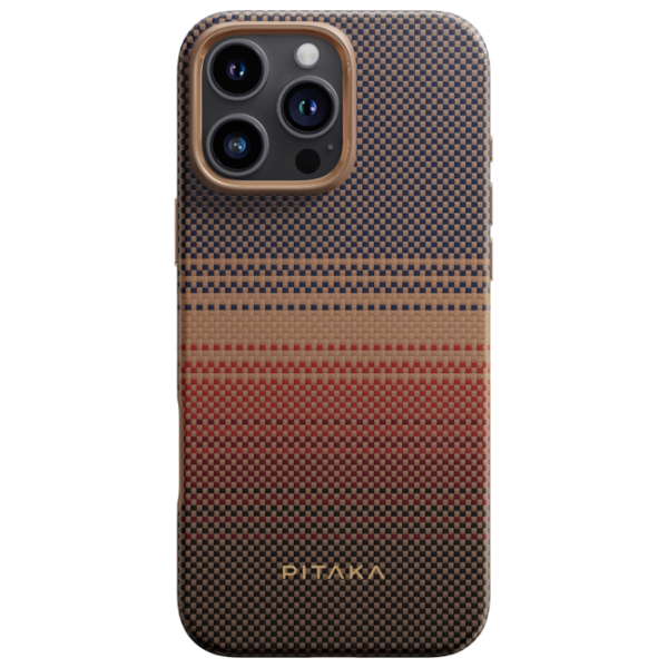 Husă pentru smartphone Apple iPhone 16 Pro Max Pitaka / MagSafe Back / PC / Light Brown photo 1