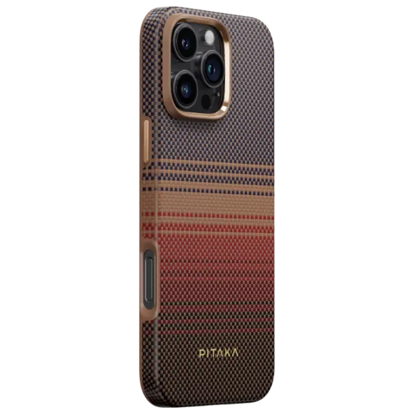 Husă pentru smartphone Apple iPhone 16 Pro Max Pitaka / MagSafe Back / PC / Light Brown photo 2