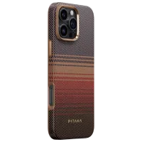 Husă pentru smartphone Apple iPhone 16 Pro Max Pitaka / MagSafe Back / PC / Light Brown photo 2