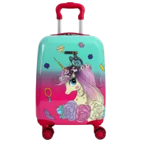 Чемодан CCS 5256 / Синий Розовый