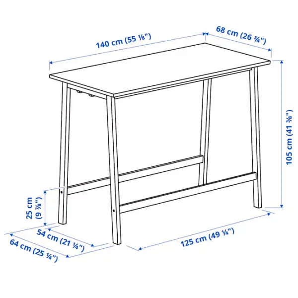 Masă de birou Ikea Mittzon PAL/ Brown photo 5