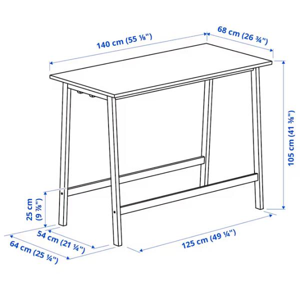 Masă de birou Ikea Mittzon PAL/ Brown photo 5