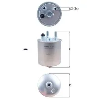 Filtru combustibil Mahle KL 639D 10 mm photo 5