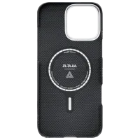 Husă pentru smartphone Apple iPhone 16 Pro Pitaka / MagSafe Back / PC / White Black photo 3