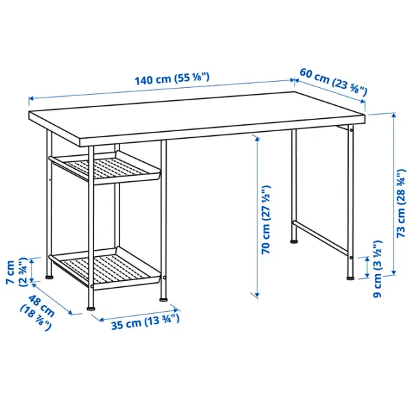 Masă de birou Ikea Lagkapten/Spand PAL/ White photo 6