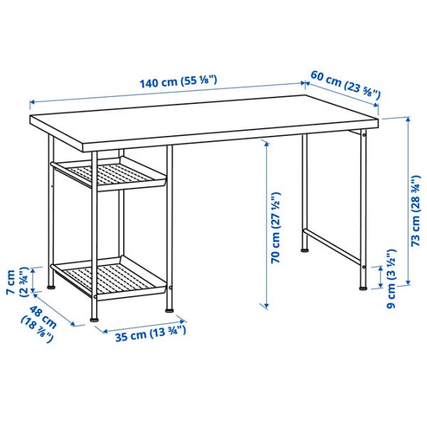 Masă de birou Ikea Lagkapten/Spand PAL/ White photo 6
