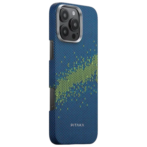 Husă pentru smartphone Apple iPhone 16 Pro Max Pitaka / MagSafe Back / PC / Green Blue photo 2