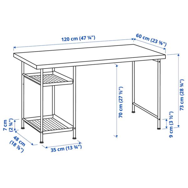 Офисный стол Ikea Lagkapten/Spand ДСП/ Antracit photo 6