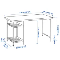 Masă de birou Ikea Lagkapten/Spand PAL/ Antracit photo 6
