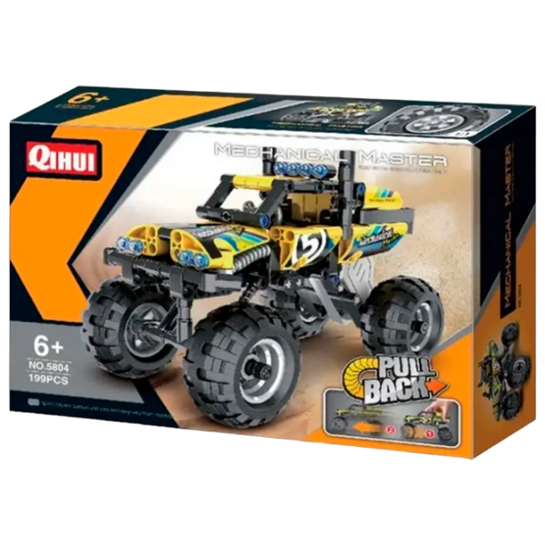 Конструктор XTech Pull Back Off-Road Транспорт/ Желтый photo 1