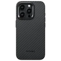 Чехол для смартфона Apple iPhone 15 Pro Pitaka / MagSafe Back / PC / Черный Серый