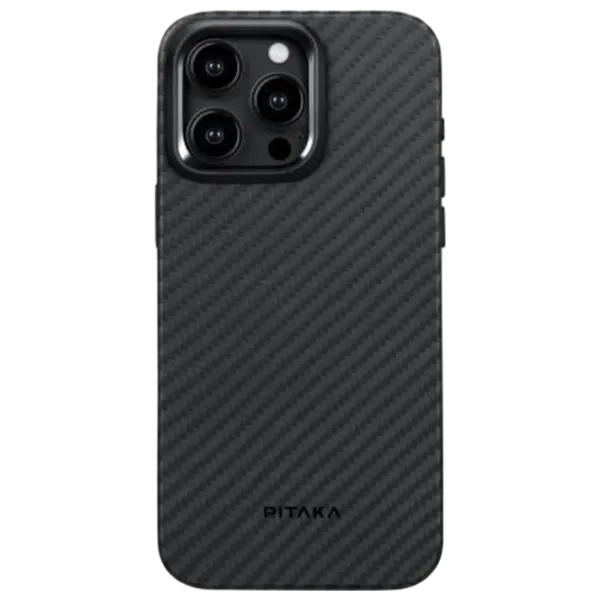 Husă pentru smartphone Apple iPhone 15 Pro Pitaka / MagSafe Back / PC / Black Gray photo 1