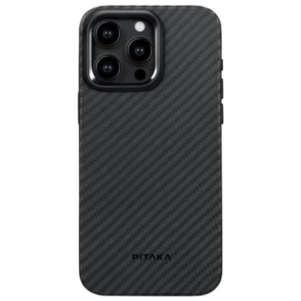 Husă pentru smartphone Apple iPhone 15 Pro Pitaka / MagSafe Back / PC / Black Gray photo 1