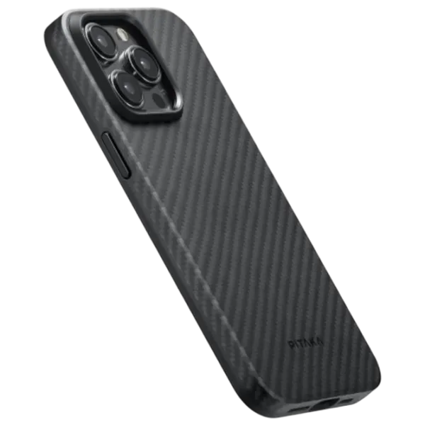 Husă pentru smartphone Apple iPhone 15 Pro Pitaka / MagSafe Back / PC / Black Gray photo 3