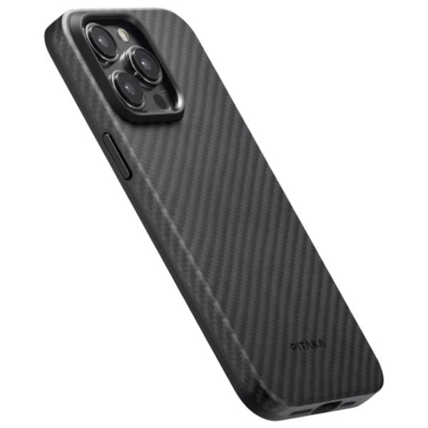Husă pentru smartphone Apple iPhone 15 Pro Pitaka / MagSafe Back / PC / Black Gray photo 3