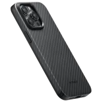 Husă pentru smartphone Apple iPhone 15 Pro Pitaka / MagSafe Back / PC / Black Gray photo 3