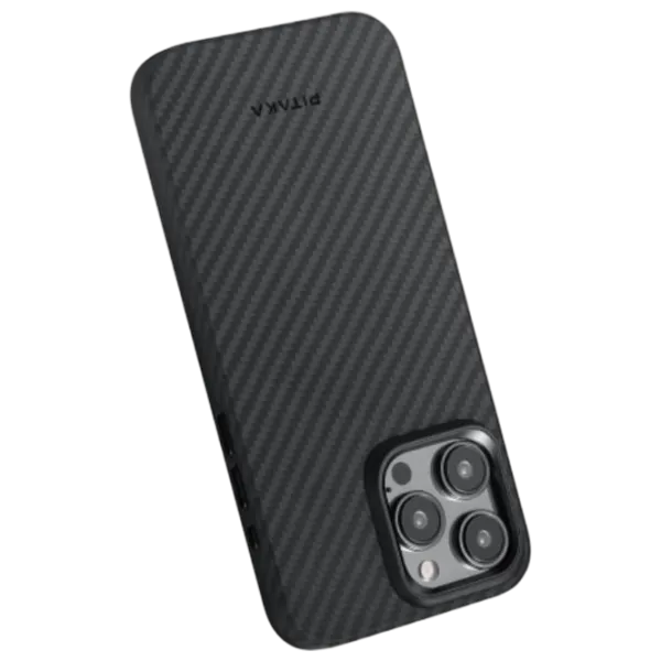 Husă pentru smartphone Apple iPhone 15 Pro Pitaka / MagSafe Back / PC / Black Gray photo 4
