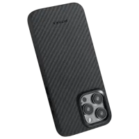 Husă pentru smartphone Apple iPhone 15 Pro Pitaka / MagSafe Back / PC / Black Gray photo 4