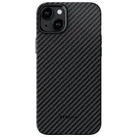 Чехол для смартфона Apple iPhone 15 Pitaka / MagSafe Back / PC / Черный Серый